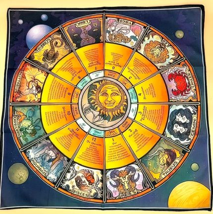 Toalha para Leitura de Signos do Zodíaco